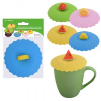 Крышка-присоска д/чашек &quot;Фруктовый ломтик&quot;, d=10,5см (кратность 6шт!!!), силикон VL80-101 Мультидом