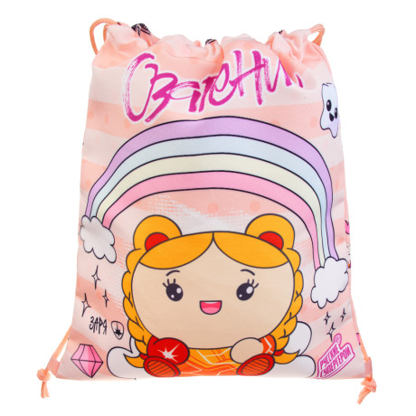 BY Русские Супергерои Мешок для обуви, 39х47см, сверхплотный п/э, 2-сторонняя печать, "Кавай"