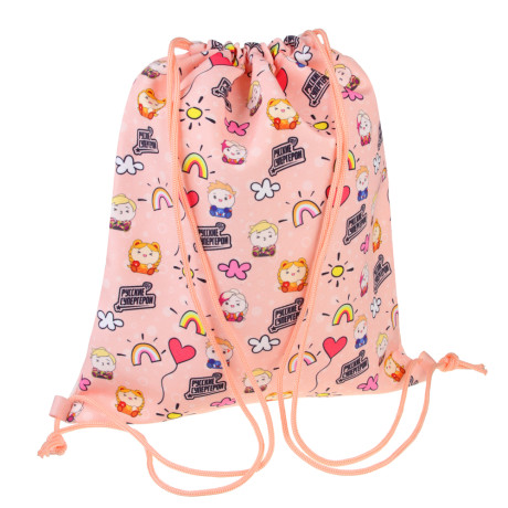 BY Русские Супергерои Мешок для обуви, 39х47см, сверхплотный п/э, 2-сторонняя печать, "Кавай"