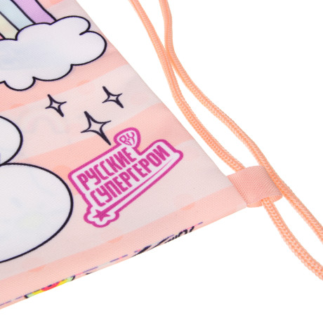 BY Русские Супергерои Мешок для обуви, 39х47см, сверхплотный п/э, 2-сторонняя печать, "Кавай"