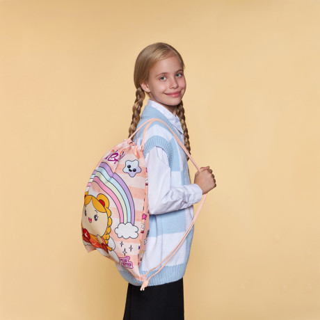 BY Русские Супергерои Мешок для обуви, 39х47см, сверхплотный п/э, 2-сторонняя печать, "Кавай"