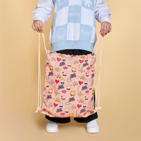 BY Русские Супергерои Мешок для обуви, 39х47см, сверхплотный п/э, 2-сторонняя печать, "Кавай"