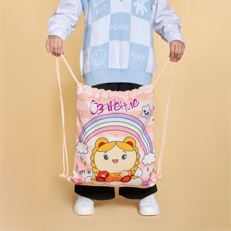 BY Русские Супергерои Мешок для обуви, 39х47см, сверхплотный п/э, 2-сторонняя печать, "Кавай"