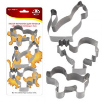 Форма д/печенья "Домашние питомцы", 3шт/уп, цена за уп (кратность 6шт!!!)нерж.сталь DA8-68 Мультидом