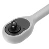 Ключ-трещотка 1/4", 45 зубьев, с быстрым сбросом, матовый хром Сибртех