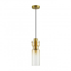 ODEON LIGHT 5057/1A PENDANT ODL24 323 зол./янтарный/мет/стекло Подвес E27 1x40W SCROW 85