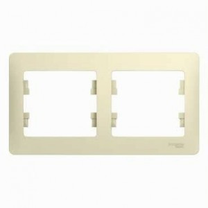 Systeme Electric GLOSSA рамка СУ 2 мест. беж. (горизонт.) GSL000202 (30!)