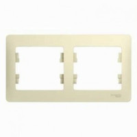 Systeme Electric GLOSSA рамка СУ 2 мест. беж. (горизонт.) GSL000202 (30!)
