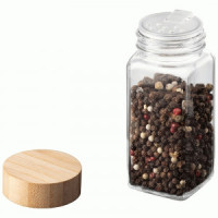 Ёмкость для специй с бамбуковой крышкой Bambu 130мл, 4,5*11см, стекло/полипропилен 109043 Mallony