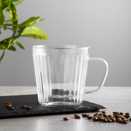 SATOSHI Кружка с двойными стенками, 350мл, стекло