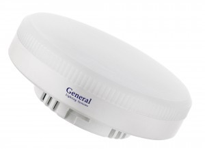 General GX53 (10!) 10W(680lm) 4500K 4K матовый пластик 75x27  (уп. 10 шт, цена за шт) 661891