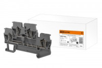 TDM Двухуровневый зажим клеммный безвинтовой (ДЗКБ) 1,5 мм2 17,5А серый (45!) SQ0822-0064