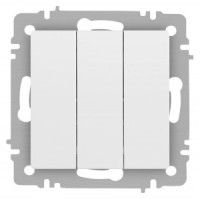 ЭРА Intro Accent мех. выкл. СУ 3 кл. 10А 250В, белый матовый 6-106-01М