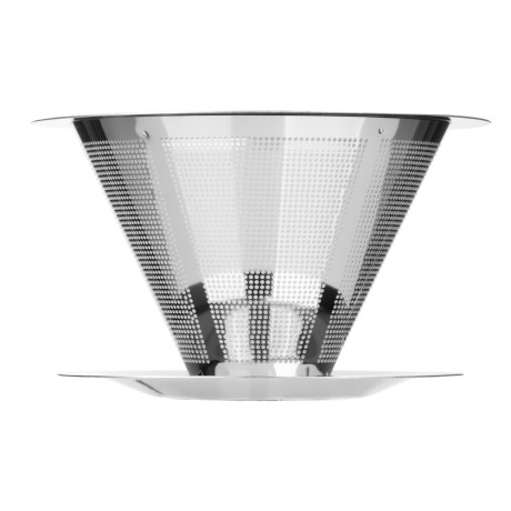 Воронка для кофе 12х8,5х6см, диаметр нижней части 9см, нерж.сталь