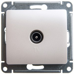 Systeme Electric GLOSSA мех. роз. TV-FM СУ 1 мест. перламутр (пл.осн., RG6, 2,1А) GSL000693 (5!)