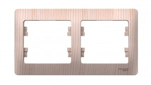 Systeme Electric GLOSSA рамка СУ 2 мест. (горизонт.) сосна GSL001502 (5!)