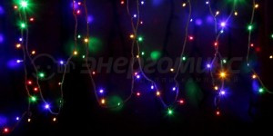 Гирлянда-нить ул. Дюраплей 200LED разноцв. 20м. IP67 черн.кауч. соед (б/п 677589) 315-159 Neon Night