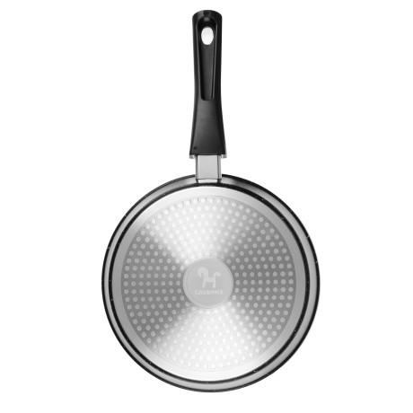 СЛАВЯНА Калина Сковорода литая глубокая d24см, антипригар.покрытие "мрамор", съемная ручка, индукция