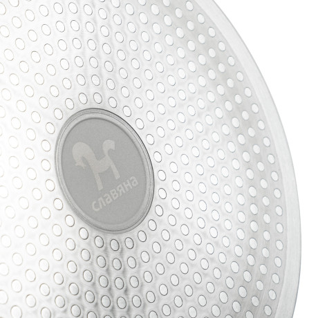 СЛАВЯНА Калина Сковорода литая глубокая d24см, антипригар.покрытие "мрамор", съемная ручка, индукция