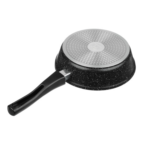 СЛАВЯНА Калина Сковорода литая глубокая d24см, антипригар.покрытие "мрамор", съемная ручка, индукция