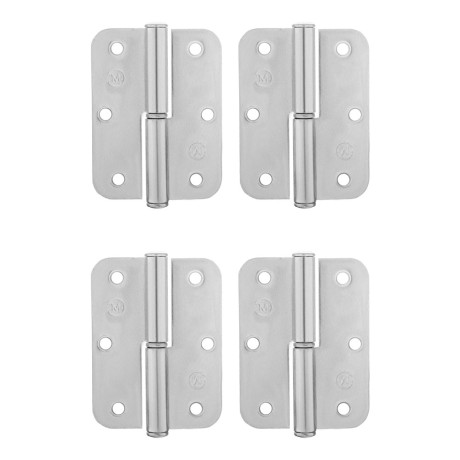 Петля накладная ПН1-85 левая, цинк, 4 шт, (Металлист)