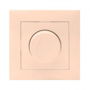 EKF Валенсия светорегулятор (диммер) СУ 600W 220В кремовый Al/Cu (корпус PC) EWD06-101-20