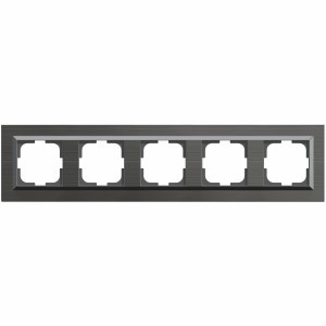 OVIVO Рамка СУ 5 местн. QUANTUM, серый магнит, 405-310000-250