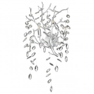 ODEON LIGHT 4970/3W HALL ODL24 523 матов.серебр./алюмин./хрусталь Бра G9 3x40W DELICA 85