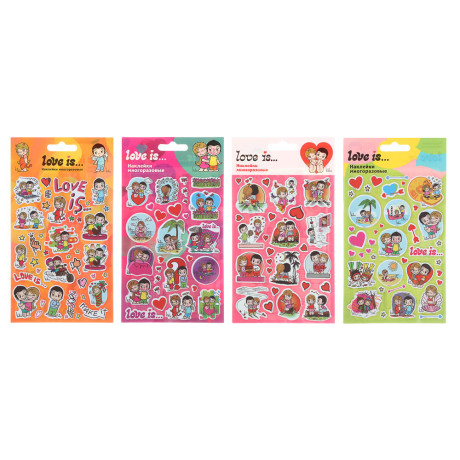 Наклейки объемные 11х20см Love is