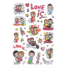 Наклейки объемные 11х20см Love is
