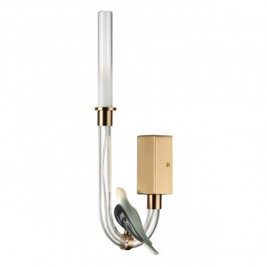 ODEON LIGHT 5431/2WL зол.(под латунь)/бел градиент/беж./зел./ стекл Бра LED 2W 4000K LARK