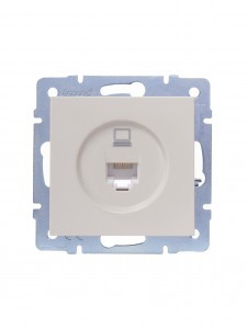 Lezard VESNA мех. роз. комп СУ 1 мест. крем (RJ45) (корп. ABS) 742-0388-139
