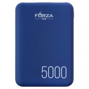 FORZA Аккумулятор мобильный, 5000 мАч, 2xUSB, 2А, прорезиненное покрытие, пять цветов