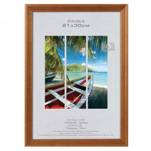Фоторамка Image Art  С18 40х50 дерев.  сосны,  бронза, вставка-прозр. пласт. 53209