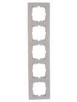 Lezard KARINA рамка 5 мест. (горизонт.) б/вст крем (ABS) 707-0300-150