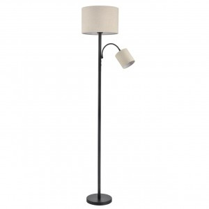 LUMION 8042/2F MODERNI LN25 черн./беж., мет./текстиль Торшер Е27 60W + Е14 40W 220V KAYA