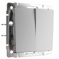 Werkel мех. выкл. СУ 2 кл. 10A (серебрян.)  (WL06-SW-2G a029822)W1120006 a051500