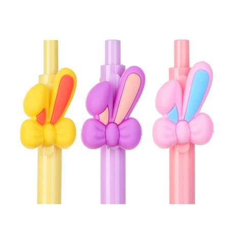 Ручка шариковая автоматическая синяя, с фигуркой, 3 дизайна