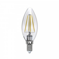 Uniel Air свеча диммир. E14 5W(450lm 360°) 3000K 2K филамент прозр 35x100 LED-C35-5W/WW/E14/CL/DIM