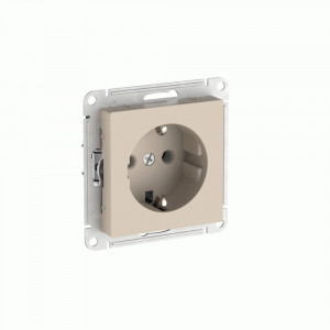 Systeme Electric ATLASDESIGN мех. роз. СУ 1 мест. (земля), 16А (автоклеммы) ПЕСОЧНЫЙ ATN001243S (5!)