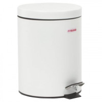 Ведро-контейнер д/мусора (урна) с педалью ЛАЙМА &quot;Classic&quot;, 5 л, белое, глянцевое, металл, со съемным