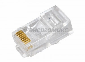 PROconnect Штекер 8P8C (RJ45) CAT 5e Light цена за шт.(100!) 05-1021-6