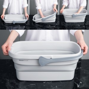 Ведро складное Джуно 12л, пластик/резина, р-р 49,9*27*20см/сложен 8см, 75522 Master House