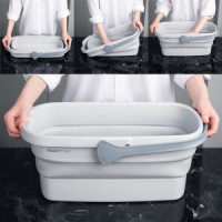 Ведро складное Джуно 12л, пластик/резина, р-р 49,9*27*20см/сложен 8см, 75522 Master House