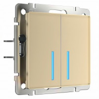 Werkel мех. выкл. СУ 2 кл. 4А сенсорный (инд.) (шампань) W4520011