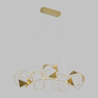 Eurosvet св-к св/д подвес. LED 2087lm 750х310х1500 металл медь Uma 90368/5 Умный дом a065025