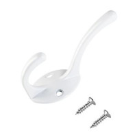 Крючок-вешалка мебельн 2-рожк СТАНДАРТ 603 WW матовый белый Инд. уп. на подвесе (600,50)