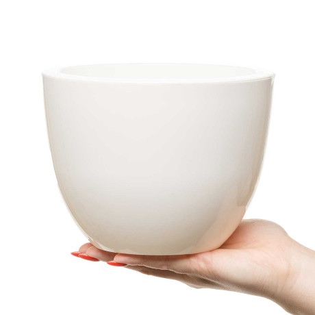 Горшок ОРФЕЙ 2,3л с вклад БЕЛЫЙ ОРФ17-10 х5