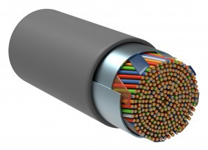 ITK Кабель связи витая пара F/UTP, кат.5E 25х2х24AWG solid, LSZH, 500м, серый