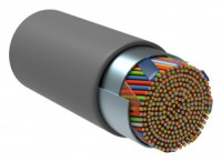 ITK Кабель связи витая пара F/UTP, кат.5E 25х2х24AWG solid, LSZH, 500м, серый